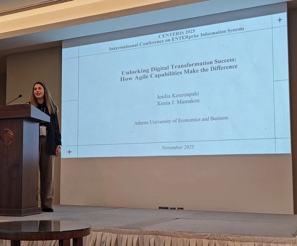 Παρουσίαση Έρευνας της απόφοιτης του MBA Ιουλίας Κουρουπάκη στο 17ο CENTERIS – International Conference on Enterprise Information Systems στο Άμπου Ντάμπι